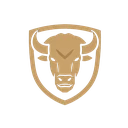 Bizzo Casino Logo - goldener Bison im violetten Schild